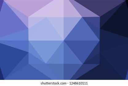Dark Pink, Blue vector hexagon mosaic texture. An elegant bright illustration with gradient. The template can be used as a background for cell phones.