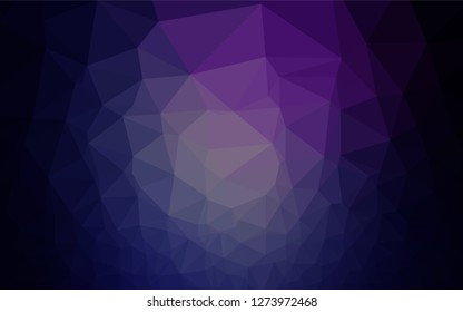 Dark Pink, Blue vector hexagon mosaic template. Geometric illustration in Origami style with gradient.  Brand new style for your business design.