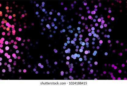 Dark Pink, Blue vector illustration which consist of circles. Dotted gradient design for your business. Creative geometric background in halftone style with colored spots.