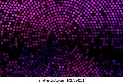 Dark Pink, Blue vector illustration which consist of circles. Dotted gradient design for your business. Creative geometric background in halftone style with colored spots.