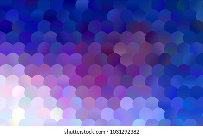 Dark Pink, Blue vector illustration which consist of circles. Dotted gradient design for your business. Creative geometric background in halftone style with colored spots.