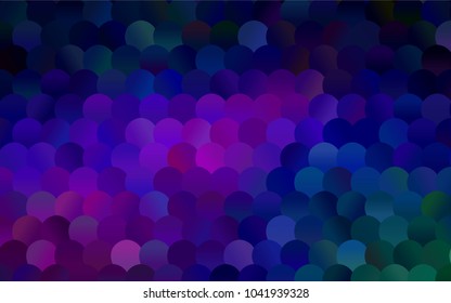 Dark Pink, Blue vector illustration which consist of circles. Dotted gradient design for your business. Creative geometric background in halftone style with colored spots.