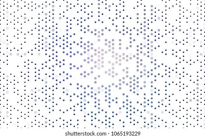 Dark Pink, Blue vector illustration which consist of circles. Dotted gradient design for your business. Creative geometric background in halftone style with colored spots.