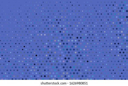 Dark Pink, Blue vector illustration which consist of circles. Dotted gradient design for your business. Creative geometric background in halftone style with colored spots.
