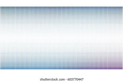 Dark Pink, Blue vector illustration which consist of circles. Dotted gradient design for your business. Creative geometric background in halftone style with colored spots.