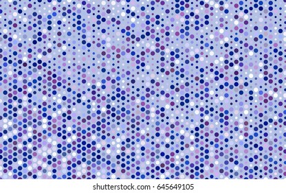 Dark Pink, Blue vector illustration which consist of circles. Dotted gradient design for your business. Creative geometric background in halftone style with colored spots.