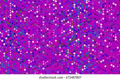 Dark Pink, Blue vector illustration which consist of circles. Dotted gradient design for your business. Creative geometric background in halftone style with colored spots.