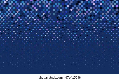 Dark Pink, Blue vector illustration which consist of circles. Dotted gradient design for your business. Creative geometric background in halftone style with colored spots.