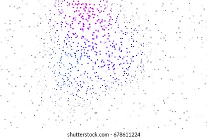 Dark Pink, Blue vector illustration which consist of circles. Dotted gradient design for your business. Creative geometric background in halftone style with colored spots.