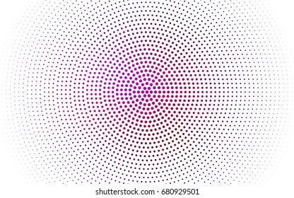 Dark Pink, Blue vector illustration which consist of circles. Dotted gradient design for your business. Creative geometric background in halftone style with colored spots.