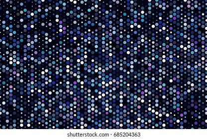 Dark Pink, Blue vector illustration which consist of circles. Dotted gradient design for your business. Creative geometric background in halftone style with colored spots.