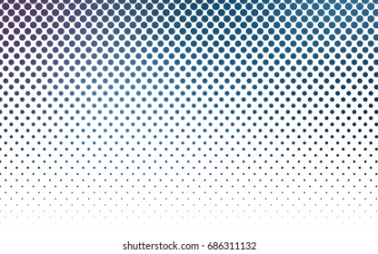 Dark Pink, Blue vector illustration which consist of circles. Dotted gradient design for your business. Creative geometric background in halftone style with colored spots.
