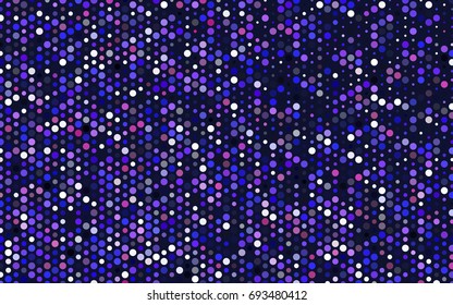 Dark Pink, Blue vector illustration which consist of circles. Dotted gradient design for your business. Creative geometric background in halftone style with colored spots.