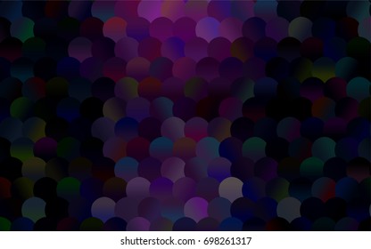 Dark Pink, Blue vector illustration which consist of circles. Dotted gradient design for your business. Creative geometric background in halftone style with colored spots.