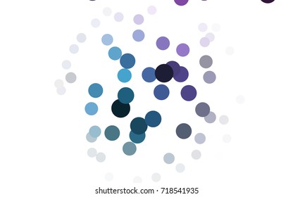 Dark Pink, Blue vector illustration which consist of circles. Dotted gradient design for your business. Creative geometric background in halftone style with colored spots.