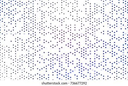 Dark Pink, Blue vector illustration which consist of circles. Dotted gradient design for your business. Creative geometric background in halftone style with colored spots.