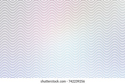 Dark Pink, Blue vector illustration which consist of circles. Dotted gradient design for your business. Creative geometric background in halftone style with colored spots.