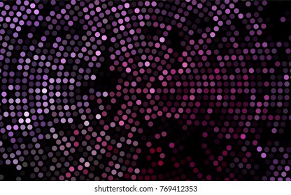 Dark Pink, Blue vector illustration which consist of circles. Dotted gradient design for your business. Creative geometric background in halftone style with colored spots.