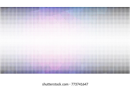 Dark Pink, Blue vector illustration which consist of circles. Dotted gradient design for your business. Creative geometric background in halftone style with colored spots.