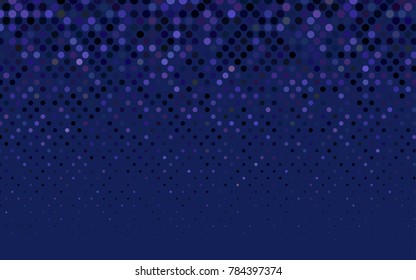 Dark Pink, Blue vector illustration which consist of circles. Dotted gradient design for your business. Creative geometric background in halftone style with colored spots.
