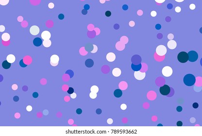 Dark Pink, Blue vector illustration which consist of circles. Dotted gradient design for your business. Creative geometric background in halftone style with colored spots.