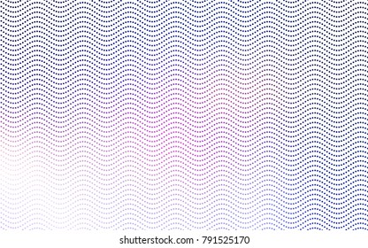 Dark Pink, Blue vector illustration which consist of circles. Dotted gradient design for your business. Creative geometric background in halftone style with colored spots.