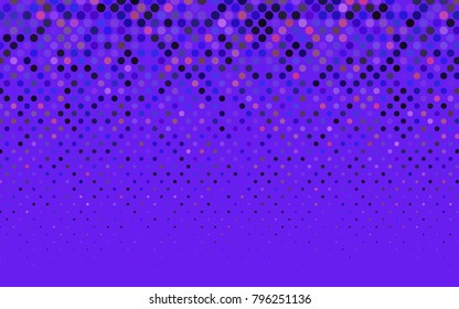 Dark Pink, Blue vector illustration which consist of circles. Dotted gradient design for your business. Creative geometric background in halftone style with colored spots.