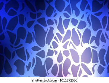 Dark Pink, Blue vector indian curved texture. Modern geometrical abstract illustration with doodles. The best blurred design for your business.