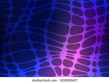 Dark Pink, Blue vector indian curved background. Doodles on blurred abstract background with gradient. The doodle design can be used for your web site.