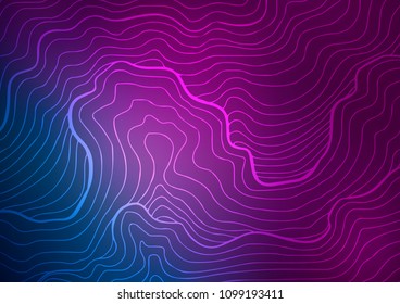 Dark Pink, Blue vector indian curved texture. Creative illustration in blurred style with doodles and Zen tangles. Hand painted design for web, wrapping, wallpaper.