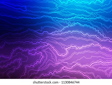 Dark Pink, Blue vector indian curved texture. Colorful illustration in abstract style with doodles and Zen tangles. The textured pattern can be used for website.