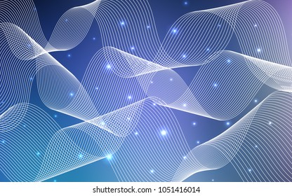 Dark Pink, Blue vector layout with festival confetti. Beautiful colored illustration with ribbon in celebration style. The pattern can be used for new year ad, booklets.