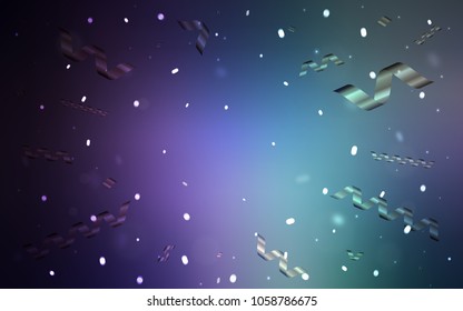 Dark Pink, Blue vector layout with festival confetti. Beautiful colored illustration with ribbon in celebration style. Beautiful design for your business advert of anniversary.