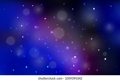 Dark Pink, Blue vector layout with bright snowflakes. Blurred decorative design in xmas style with snow. New year design for your business advert.
