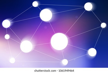 Dark Pink, Blue vector layout with circles, lines. Decorative design in abstract style with triangle structure. Beautiful design for your business advert.