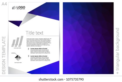 Dark Pink, Blue vector  layout for Leaflets. Booklet with textbox on colorful abstract background. Pattern for beautiful business cards, folders.