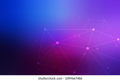 Dark Pink, Blue vector layout with circles, lines. Illustration with set of colorful abstract circles and lines. Pattern can be used for beautiful websites.