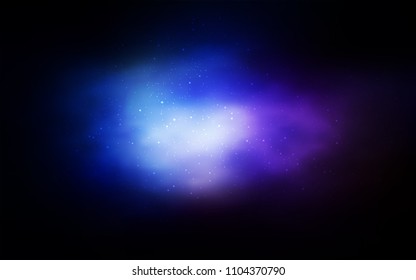 Dark Pink, Blue vector layout with cosmic stars. Space stars on blurred abstract background with gradient. Smart design for your business advert.