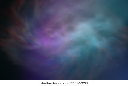 Dark Pink, Blue vector layout with cosmic stars. Space stars on blurred abstract background with gradient. Smart design for your business advert.