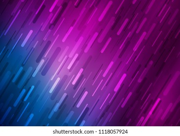 Dark Pink, Blue vector layout with flat lines. Shining colored illustration with narrow lines. The pattern can be used as ads, poster, banner for commercial.