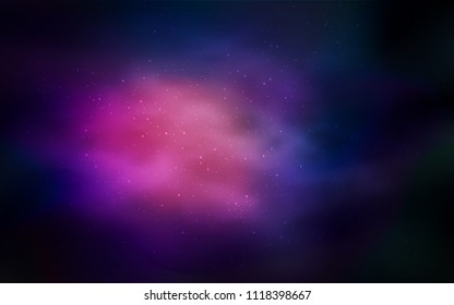 Dark Pink, Blue vector layout with cosmic stars. Glitter abstract illustration with colorful cosmic stars. Pattern for astrology websites.