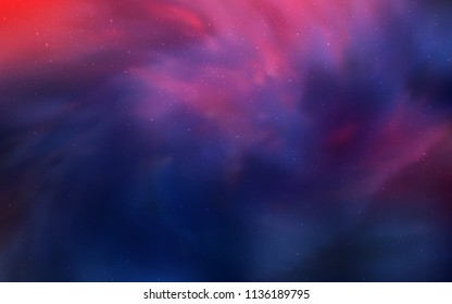 Dark Pink, Blue vector layout with cosmic stars. Space stars on blurred abstract background with gradient. Pattern for astronomy websites.