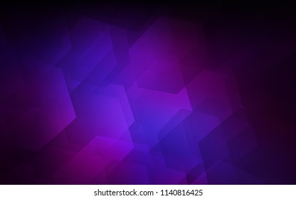 Dark Pink, Blue vector layout with hexagonal shapes. Glitter abstract illustration in hexagonal style. Pattern can for your ad, booklets.