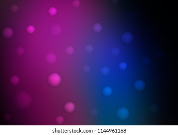 Dark Pink, Blue vector layout with circle shapes. Modern abstract illustration with colorful water drops. The pattern can be used for ads, leaflets of liquid.