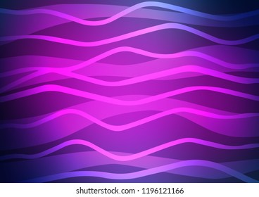 Dark Pink, Blue vector layout with flat lines. Lines on blurred abstract background with gradient. The pattern can be used for busines ad, booklets, leaflets