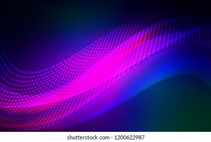 Dark Pink, Blue vector layout with circles, lines. Decorative design in abstract style with triangle structure. New template for your brand book.