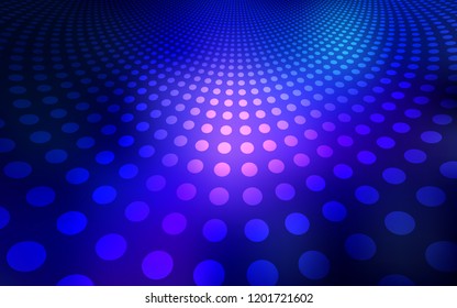 Dark Pink, Blue vector layout with circle shapes. Glitter abstract illustration with blurred drops of rain. Pattern can be used for futuristic ad, booklets.