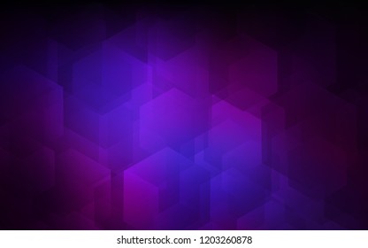 Dark Pink, Blue vector layout with hexagonal shapes. Abstract illustration with colorful hexagons. Beautiful design for your business advert.