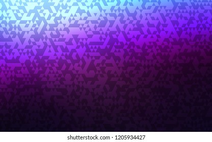 Dark Pink, Blue vector layout with lines, triangles. Triangles on abstract background with colorful gradient. Pattern for busines ad, booklets, leaflets