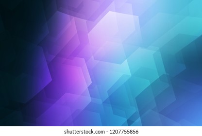 Dark Pink, Blue vector layout with hexagonal shapes. Abstract illustration with colorful hexagons. New design for website's poster, banner.